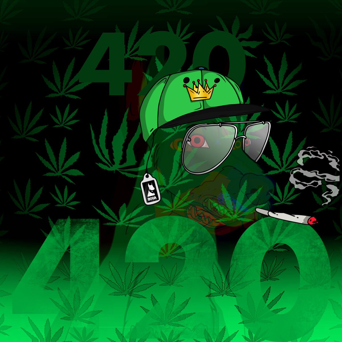 Trey_DoGa's tweet photo. Happy 420 @dobermangangnft 🐕🚀 https://t.co/qr3eFE0gD2