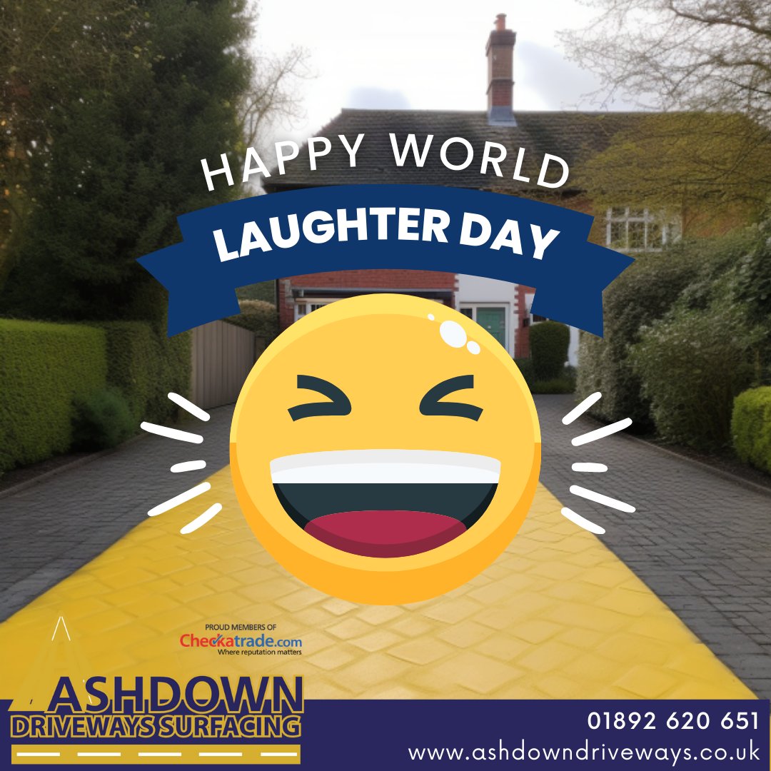 Did you know laughter can improve your health from releasing happy hormones to boosting your immune system.

But your driveway shouldn’t be a laughing stock!

If you would like to know more about our driveways, click here ashdowndriveways.co.uk