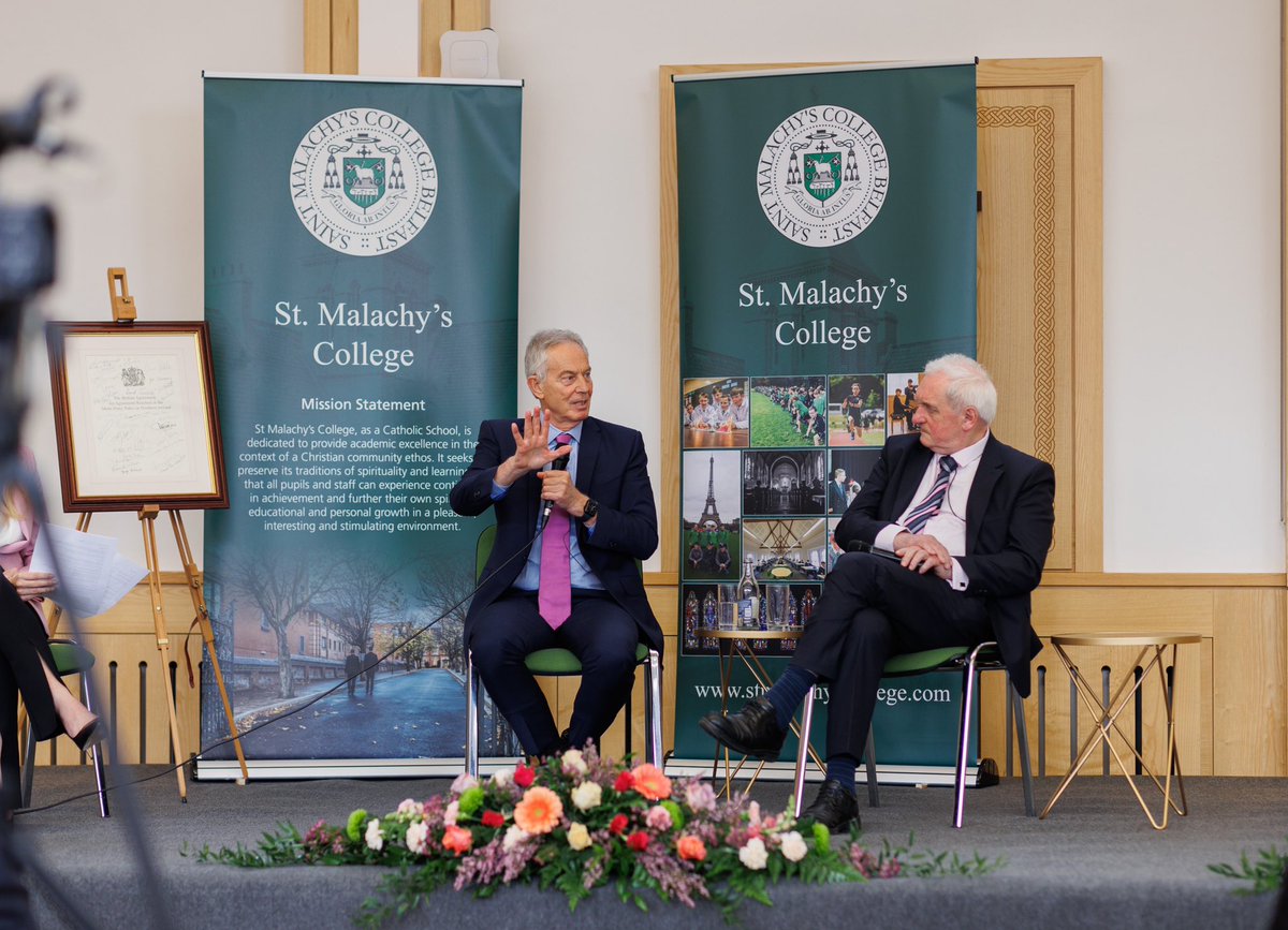 St_Malachys's tweet photo. “Be a leader, not a follower” This was the advice from former Taoiseach Bertie Ahern, and former Prime Minister Tony Blair. We are very grateful to our partner schools and @InstituteGC for contributing to this landmark event.
#gfa25 #gloriaabintus #smcb https://t.co/k1mwvjQbUX