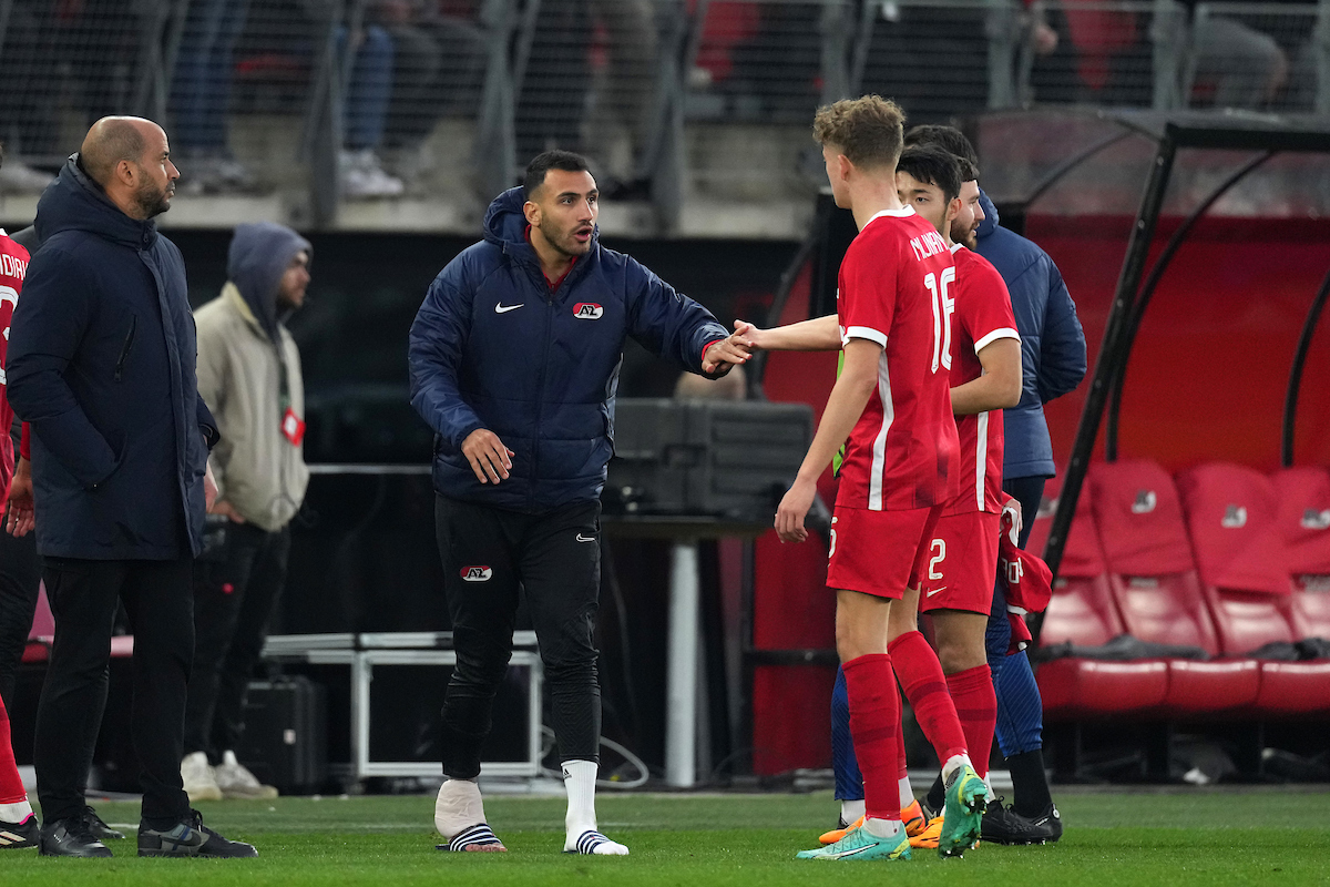 AZAlkmaar's tweet image. 106. Nog een kwartier te spelen!

#azand 2-0 (agg. 2-2)