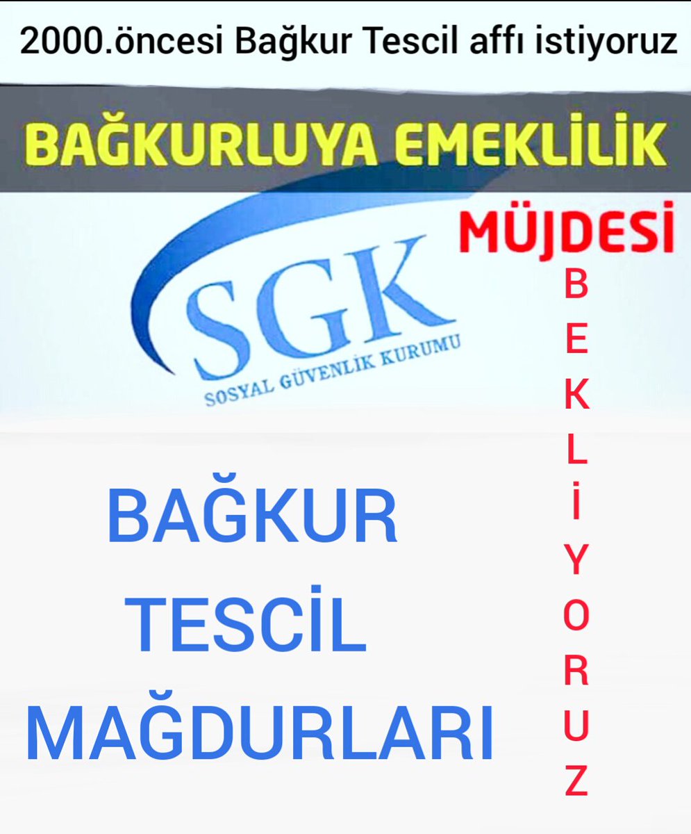 Mustafa__BTM's tweet photo. @RTErdogan #BağkurTescilMağdurları

☎️2000 yılı öncesi BağKur tarafından
hak kaybına uğramış esnafla ilgili
☎️Af teklifinin TBMM gündemine alınmasını bekliyoruz https://t.co/uohHK0lkGh