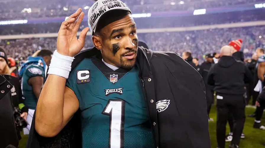 BrendenDeeg_'s tweet photo. Howie Roseman on the Hurts extension:

"I don't have any doubt in my mind that giving Jalen this contract will not change the person that Jalen is."

"But he'll probably come in on Monday in a Ferrari," he added. https://t.co/NdysWC35mE