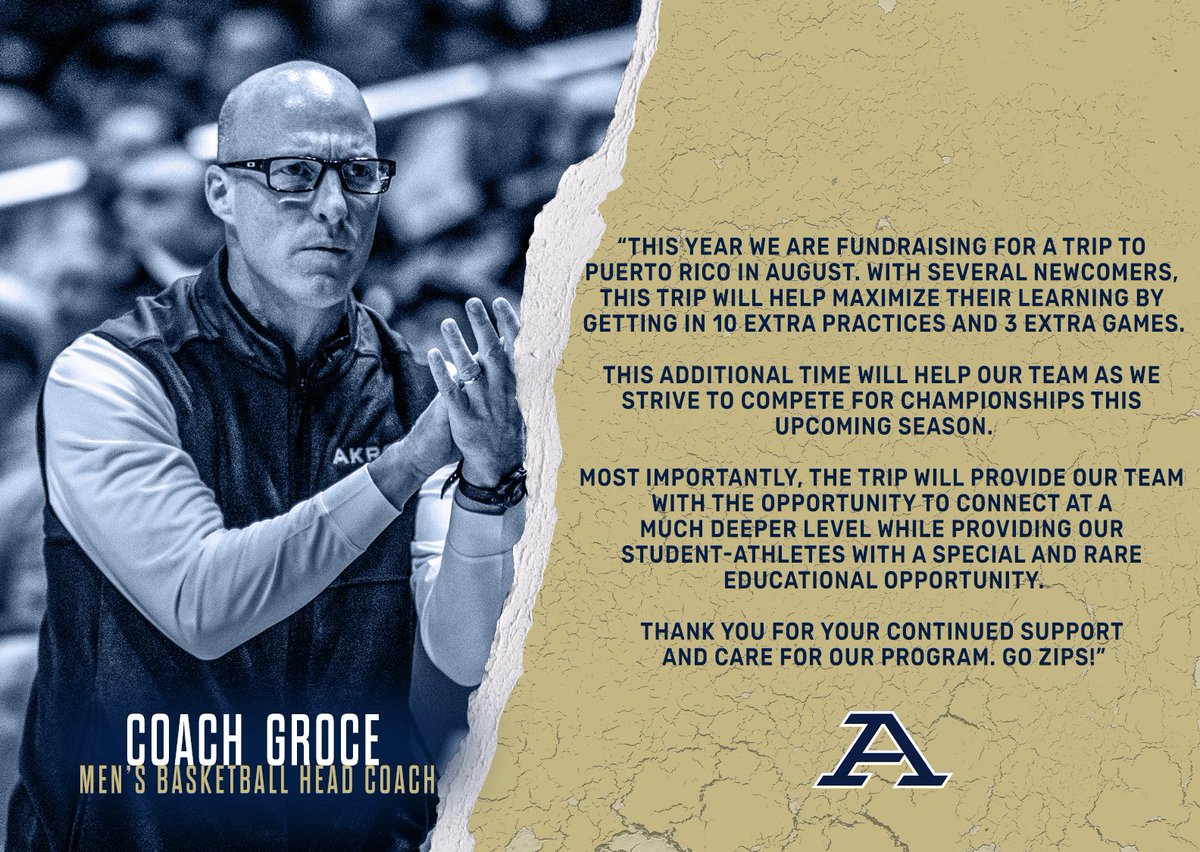 ZipsMBB's tweet photo. Coach Groce said it best! ⏰ is Ticking! Only a few more hours left in the 2023 Zips Athletic Day of Giving! Give to Men's Basketball today!🏀
Click 👉 https://t.co/02ozB5NtHP  
#GoZipsl @AkronZips l 🦘 https://t.co/m2OaIUVwzb