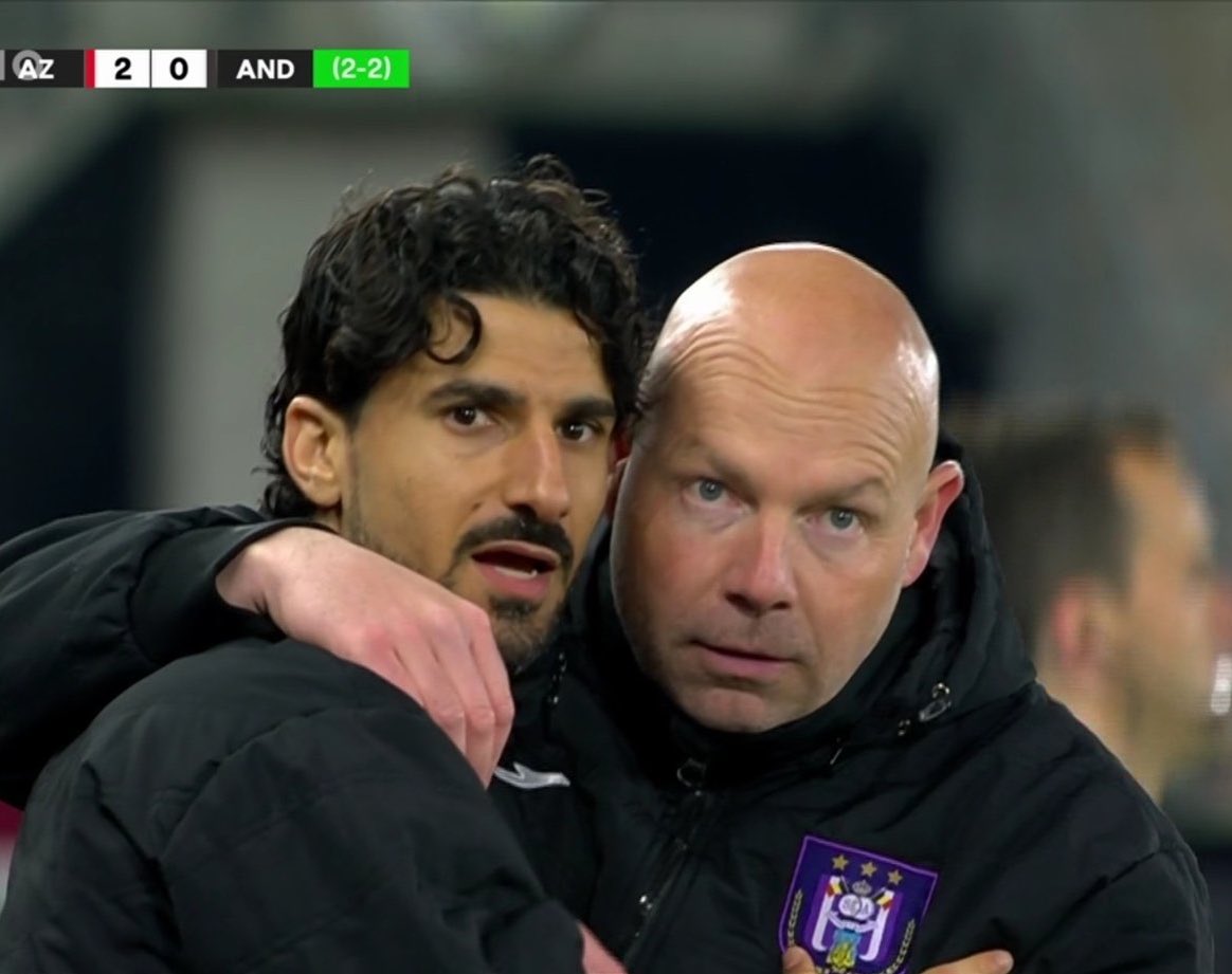 Mauveside's tweet image. Brian Riemer with his new assistant-coach Lior Refaelov. 

#RSCA #AZAND