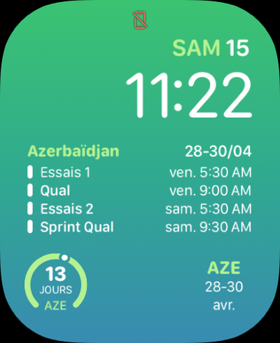 MotorsportsApp's tweet photo. 🏎️ 🏍️ Motorsports Widgets is now compatible with your #AppleWatch : new app and new widgets.

Try the app : https://t.co/VbvqaOxOQ4… #ios #ipad #macos #watchOS https://t.co/4ZfUDQHtSv