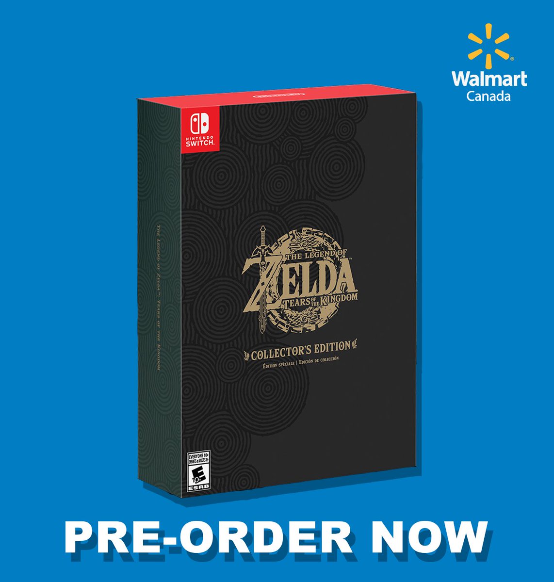 WalmartCAGaming's tweet photo. The Legend of #Zelda: Tears of the Kingdom Collector's Edition is back in stock while limited supplies last!

➡️ https://t.co/g7BvB2YSUE https://t.co/D61bgR2TLM
