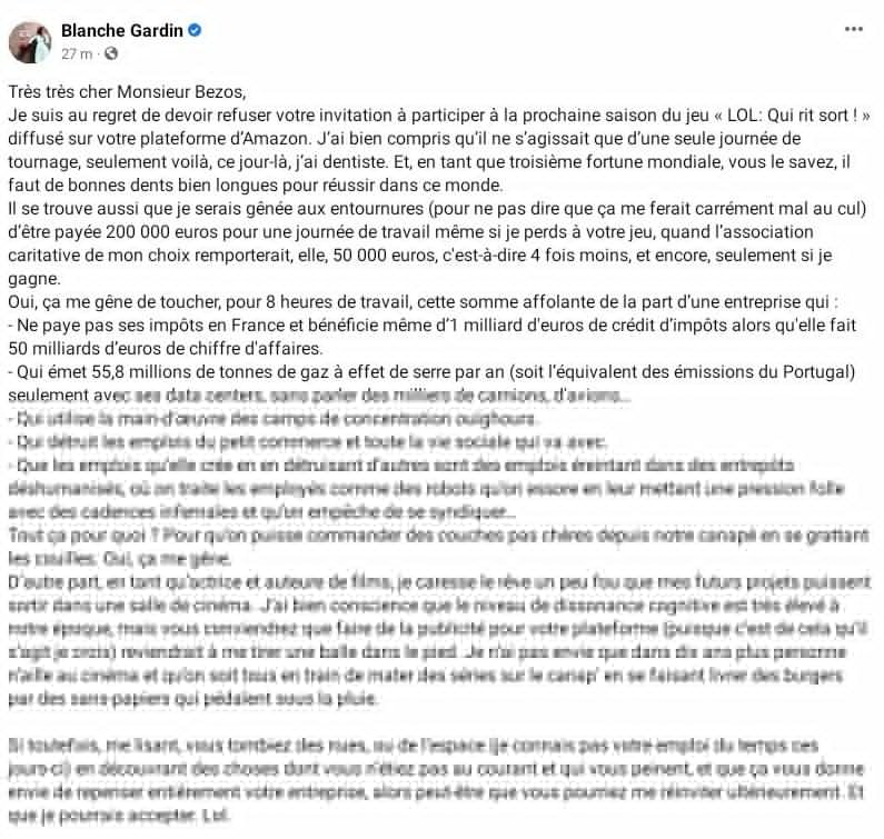 nicohunsi's tweet image. Elle a complètement déforesté l'Amazon

#LOLquiritsort #BlancheGardin #Amazon