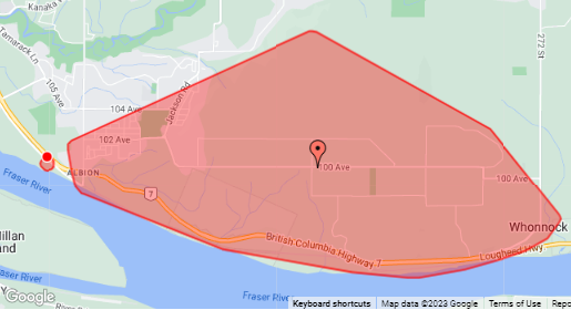 bchydro's tweet photo. We're aware of an outage affecting 670 customers in #MapleRide. Updates will be shared here when available: https://t.co/noqvVlVg8O https://t.co/lpE5gCfNhO