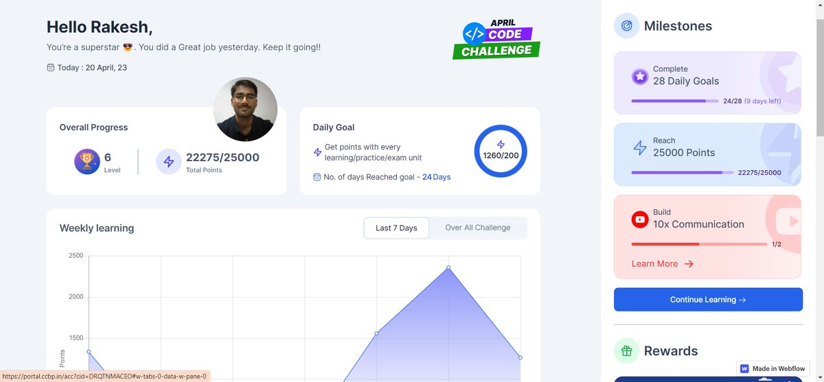 Rakeshyelledi's tweet image. #day23 completed coding practices and assignments
#aprilcodechallenge
#nxtwave
#coding
#nxtwaveacademy