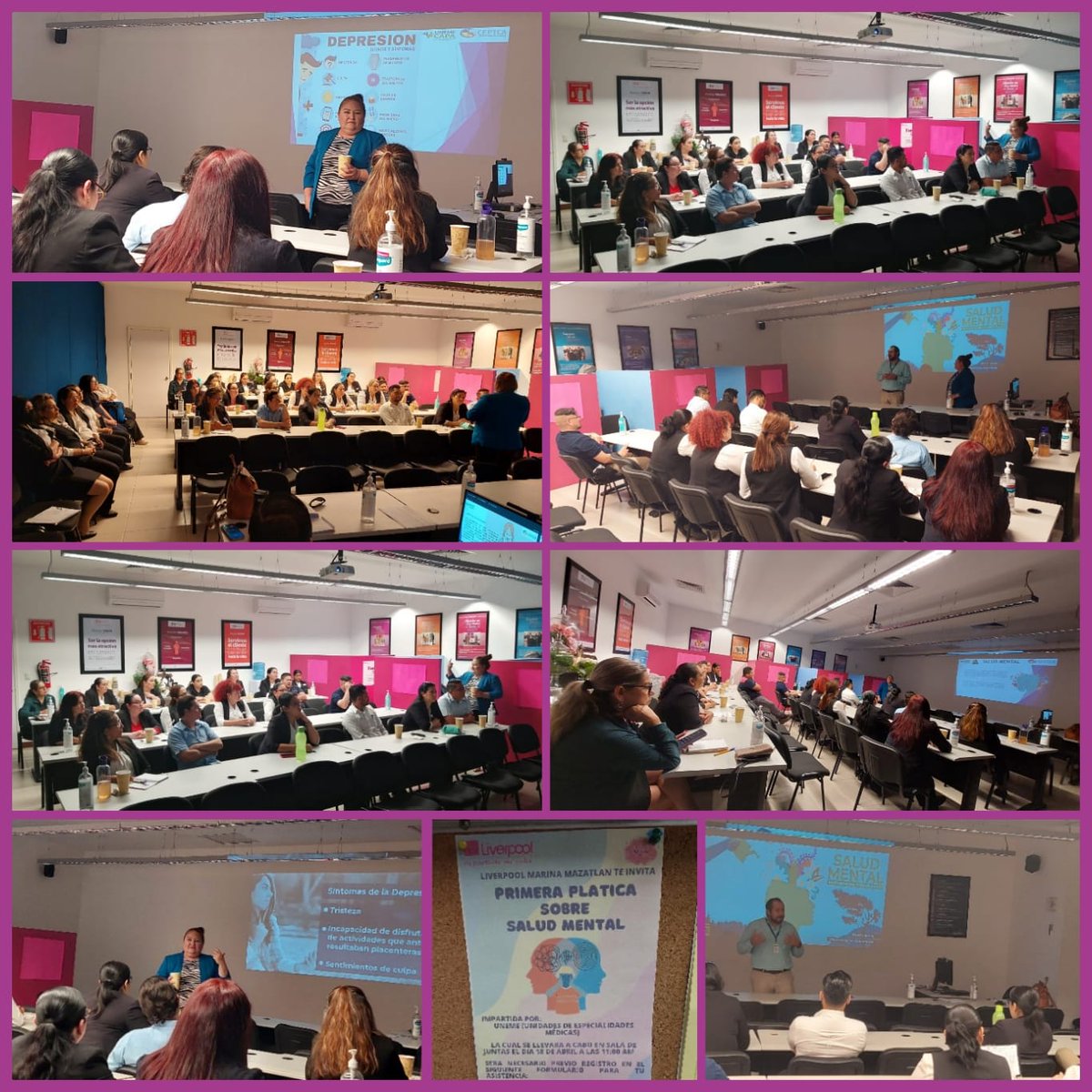 capamazatlan1's tweet photo. Se realizó la conferencia sobre "Salud Mental" dirigido al personal de Liverpool Sucursal Av. Marina, el objetivo de llevar psicoeducación y detección de trastornos de salud mental en el ámbito laboral.
#NoEstasSol@
#UsaTuCAPA 66 99 92 84 17
#CEPTCA #EstamosTransformando https://t.co/QtSRW66abY