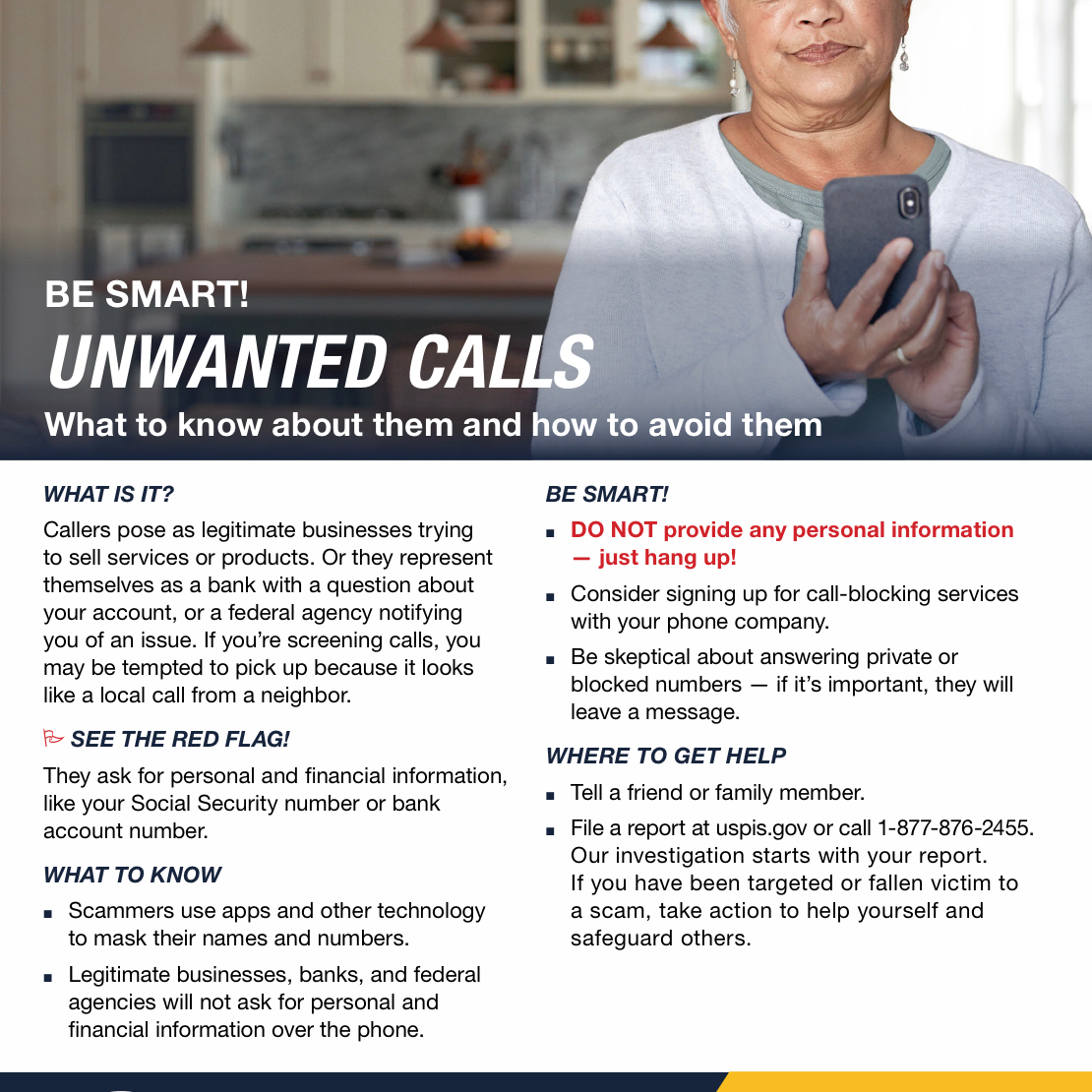 CitizensBankSC's tweet photo. Just a reminder that the bank will never call and ask for information that we already have! Please see the attached flyer on more tips to stay safe! 

Member FDIC https://t.co/x9QZvDKsxW