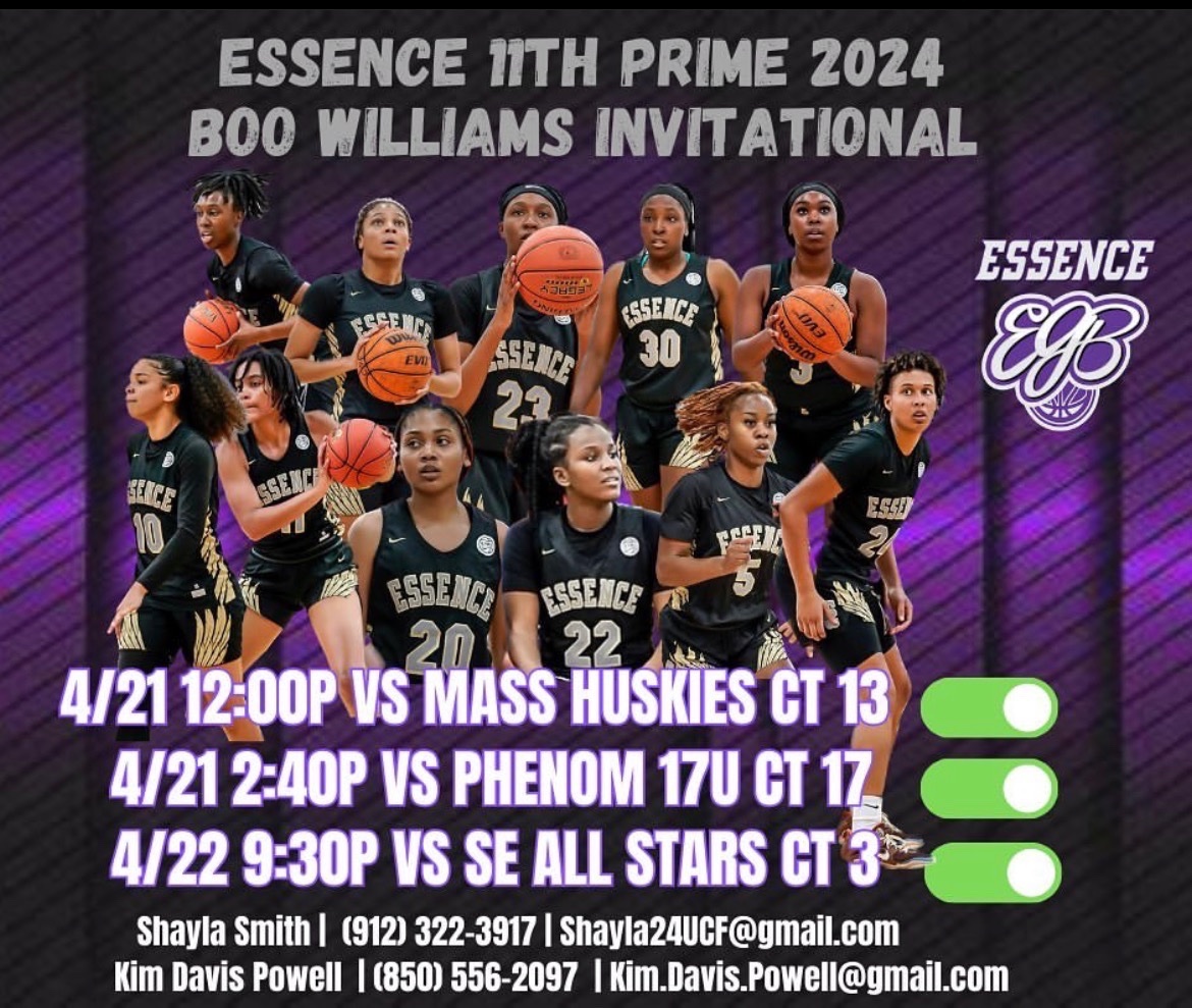 AlanaAzeta's tweet photo. My schedule for the the Boo Williams Invitational! 
@EssenceGirlsBB @CoachDking @CoachKileyHill @CoachDGSU @CoachRichey32 @Coach_Buck03 https://t.co/jPKM7Hzk3E