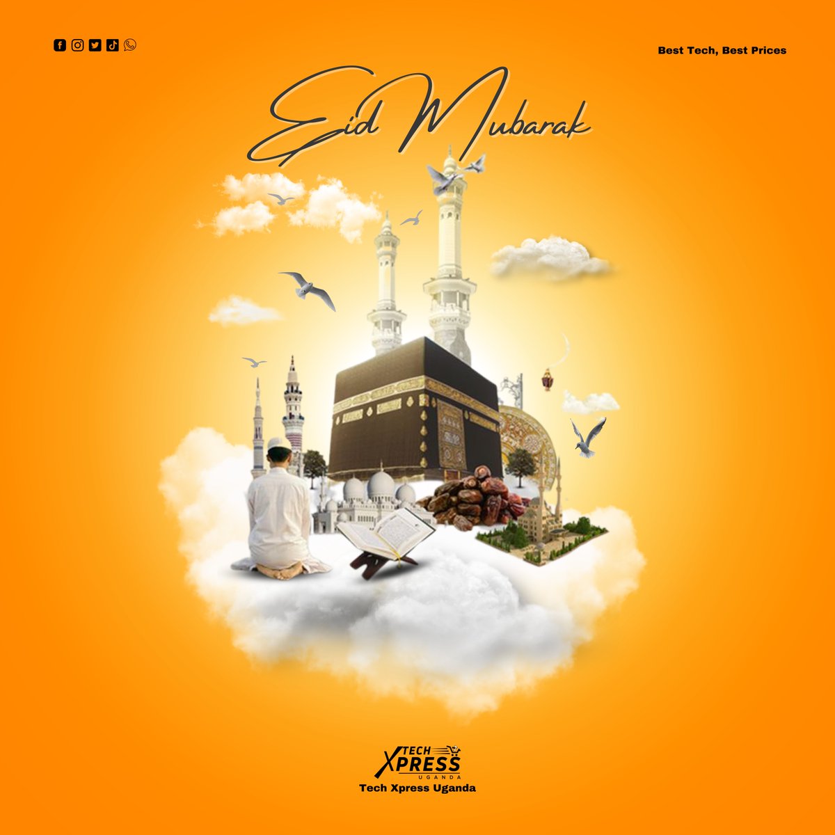 techxpress_ug's tweet photo. Eid Mubarak! May Allah give you a million reasons to stay happy.
#techxpressuganda #Eid #EidMubarak #EidMubarak2023 #uganda #coolkids #visituganda #ugandan #ug #uganda🇺🇬 #kampalauganda #kampala #kampalacity #kampalalifestyle #kampalafashion https://t.co/ts8DnboWQ2