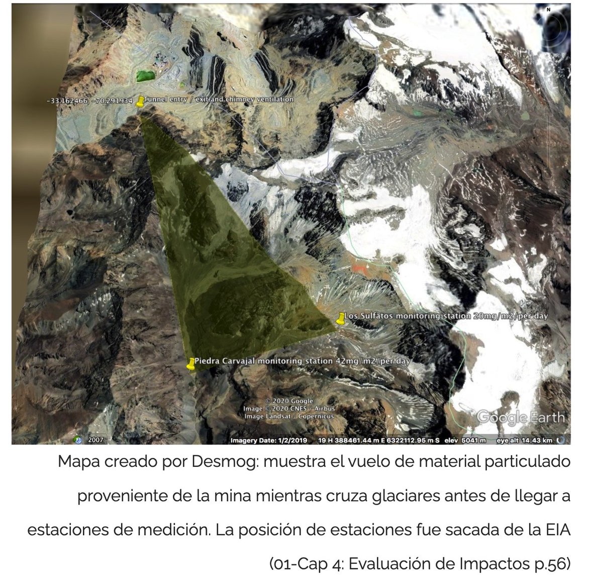 Est.<a href="/Maisa_Rojas/">Maisa</a>
¿Por qué aprobó esas chimeneas nuevas en Cerro Paloma – ubicadas en la entrada a la nueva mina subterránea – cuando las propias cifras de
<a href="/AngloAmericanCL/">Anglo American Chile</a> muestran que ya hay niveles de contaminacíon muy alta al pie de esa glaciar? interferencia.cl/articulos/por-……
Atte.