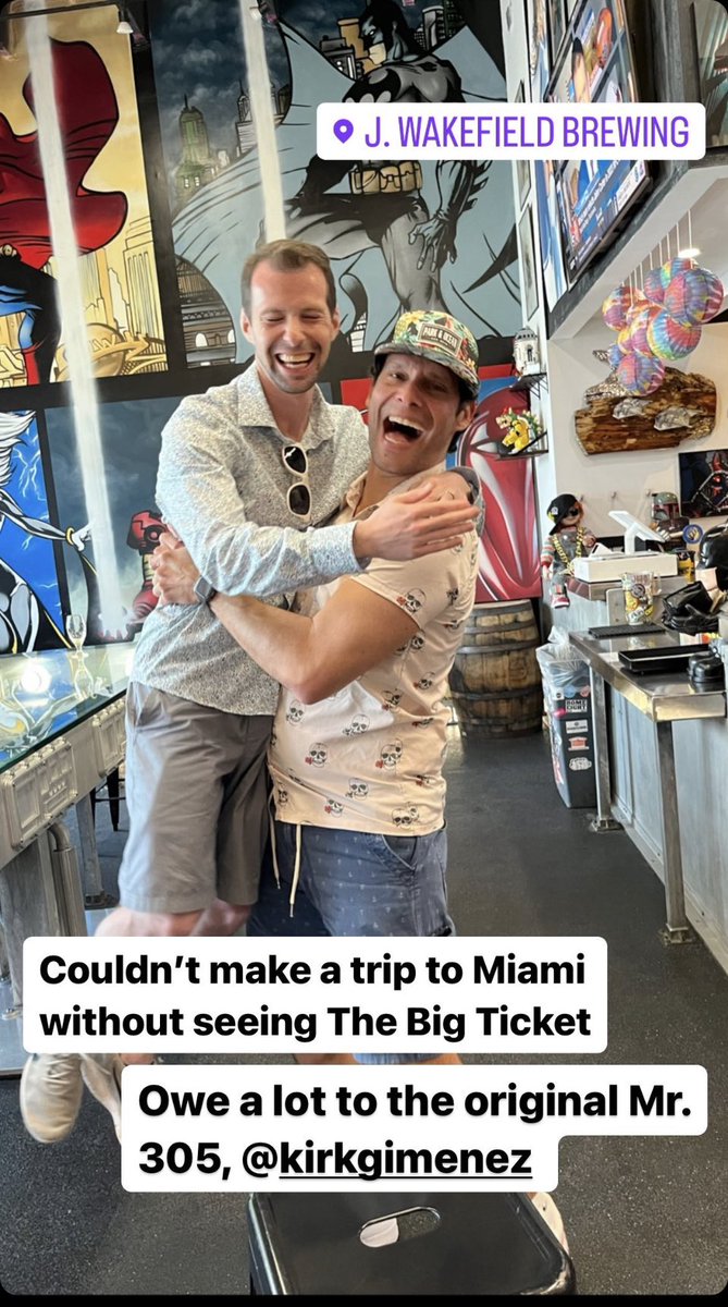 KirkGimenez's tweet photo. @BenCane84 @samnulton @UHeardPod Out of sheer coincidence a former intern just posted this on my IG. #OG #Mr305 #Miami https://t.co/RQfTEpZe9f