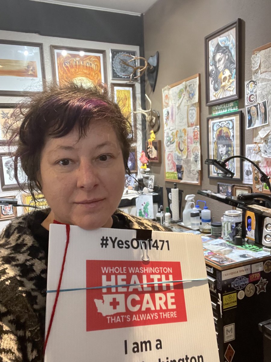 Thanks ⁦<a href="/7thveiltattoo/">Matthew Cowell</a>⁩ — for hosting an I-1471 ⁦<a href="/WholeWashington/">Whole Washington 🍎</a>⁩ petition board! We concluded the campaign last winter but I forgot to collect the signatures/thank you!

All in #Tacoma should check out Matt’s work! His #Tattoos are incredible!

Phoenix backpiece👇❤️‍🔥