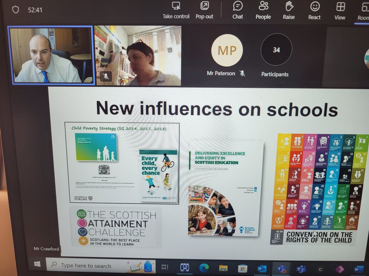 MissLBaird's tweet photo. Huge thanks to Jonathan @WallacestonePS for sharing his reflections on 'leadership&amp; the big picture' with our To Lead or Not to Lead? participants today. Lots of thought-provoking content as we move towards the end of our 2022/23 programme #educrush #ThinkBigActSmall @MrPaterson1 https://t.co/9WAEszS6lS