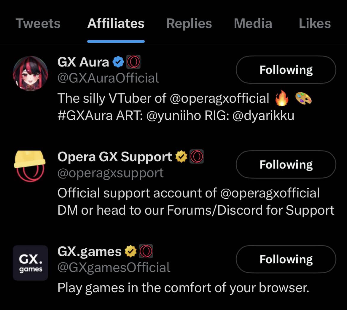 Opera GX tweet media
