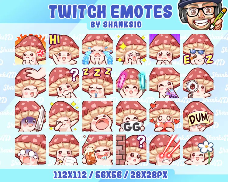 I just received Mushroom Emotes from Anonymous via Throne. Thank you! throne.com/knittymonstah #Wishlist #Throne
