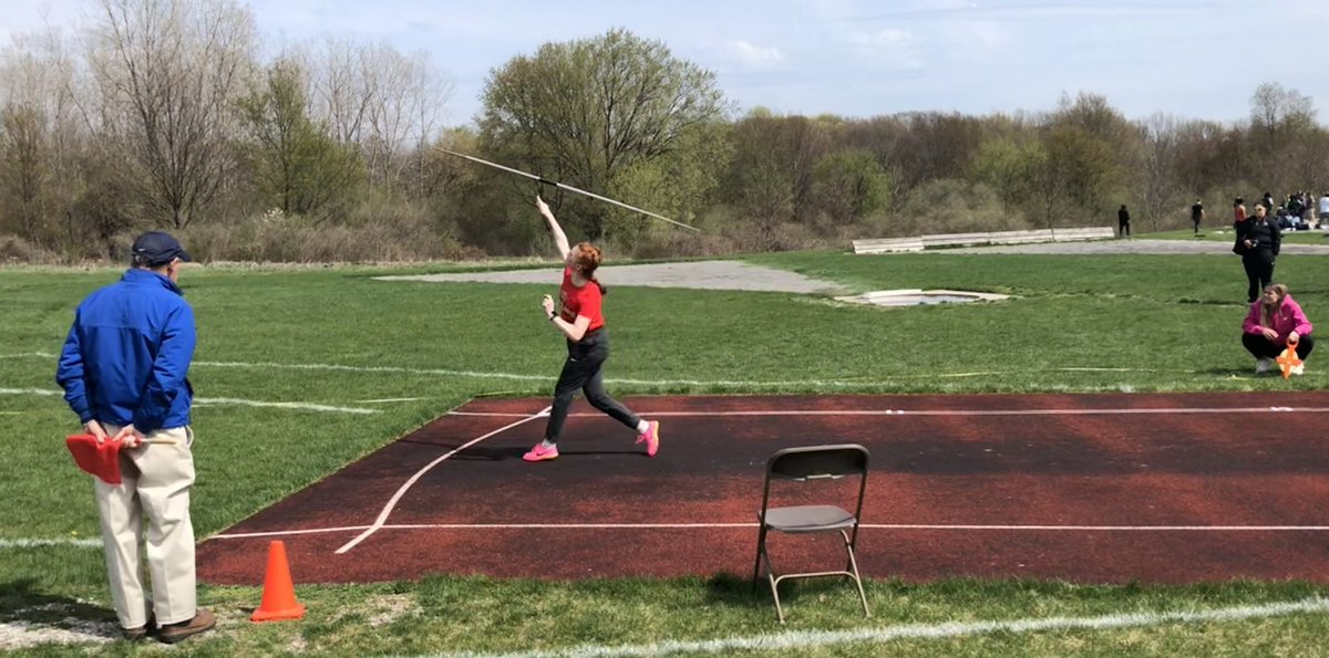 DetroitTitanTnF's tweet photo. Javelin debut for @taylor_myers5340  series of 17.19m, 19.35m, F to establish the 63-6 PR. #LeighTFInv. https://t.co/RkF7i4ziLa