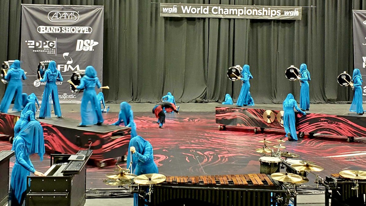 MapexMarching's tweet photo. Victor J. Andrew High School Percussion, under the direction of Mapex artist Alan Barone! #mapexmarching #wgi #wgi2023 https://t.co/PvsvnlEO81