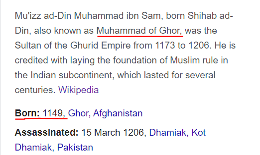 To add to the comedy, the Bhati genealogy asserts that Muhammad Ghori was a descendant of Chighta Bhati, aka Chagatai Khan, when in fact, Ghori flourished in the 12th century CE, thus predating Chaghtai. Moreover, the two belonged to entirely different ethnicities. Chaghtai...9/n