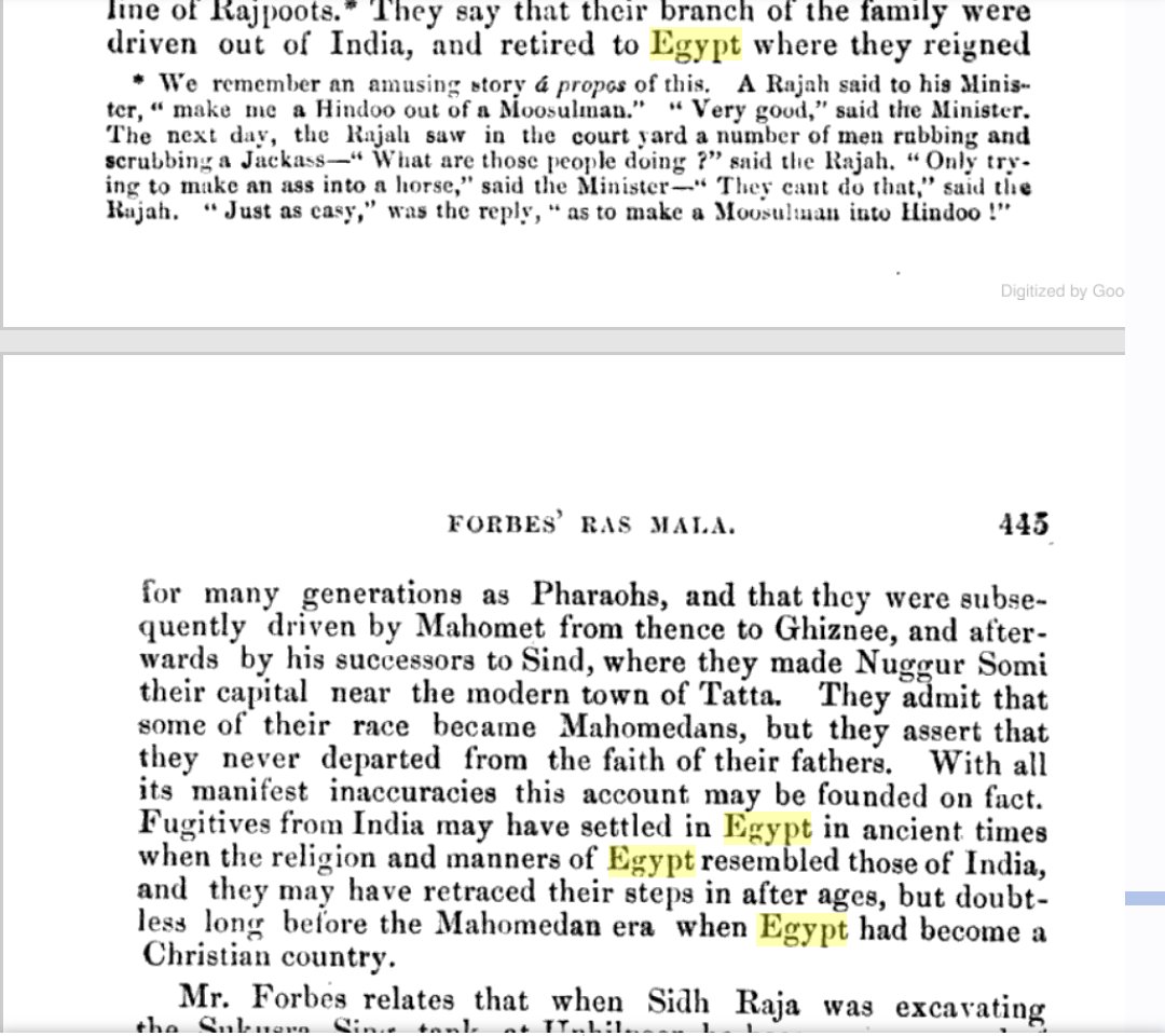 Also According to the Jadeja genealogy, their ancestor Vajranabha, the great-grandson of Sri Krishna, migrated to Egypt and established his kingdom there. His descendants ruled Egypt for 57 generations for a from the beginning of the...19/n 