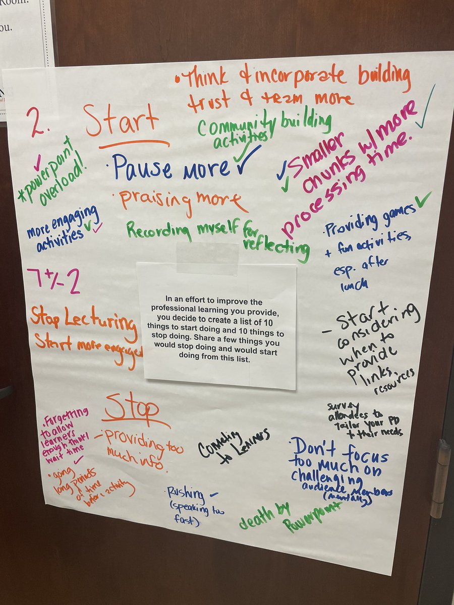 Bella1922's tweet photo. Ink Think… silent gallery walk allows for everyone to be “heard” and gather great ideas from each other. Loved this activity so much 💛💛💛 @PLdesignteam @LearnTexas #lftxlearns @stipesstallions https://t.co/rAqjzmvCYK