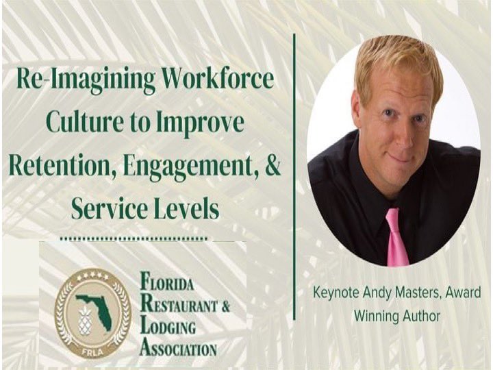 andy_masters's tweet image. Thrilled to present 2 special events for the Florida Restaurant &amp;amp; Lodging Association on the impact of positive culture on employees and customers.  THANKS #FRLA team! #frlanews #ishae #fsae #culture #retention #CX #LoveFL #aahoa #AHLA #cmp #meetingprofs @FRLAnews #eventprofs