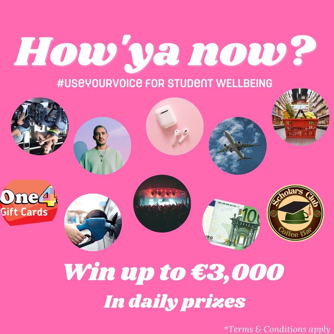 DSS_UL's tweet photo. Have you given your feedback to the @UL_StudentLife wellbeing questionnaire yet? Use your voice to help shape the student experience! There are lots of great daily prizes to be won and it will just take 5 mins - follow the link here: https://t.co/JomGOK3VCh   #useyourvoice https://t.co/dUd2Zu71KT