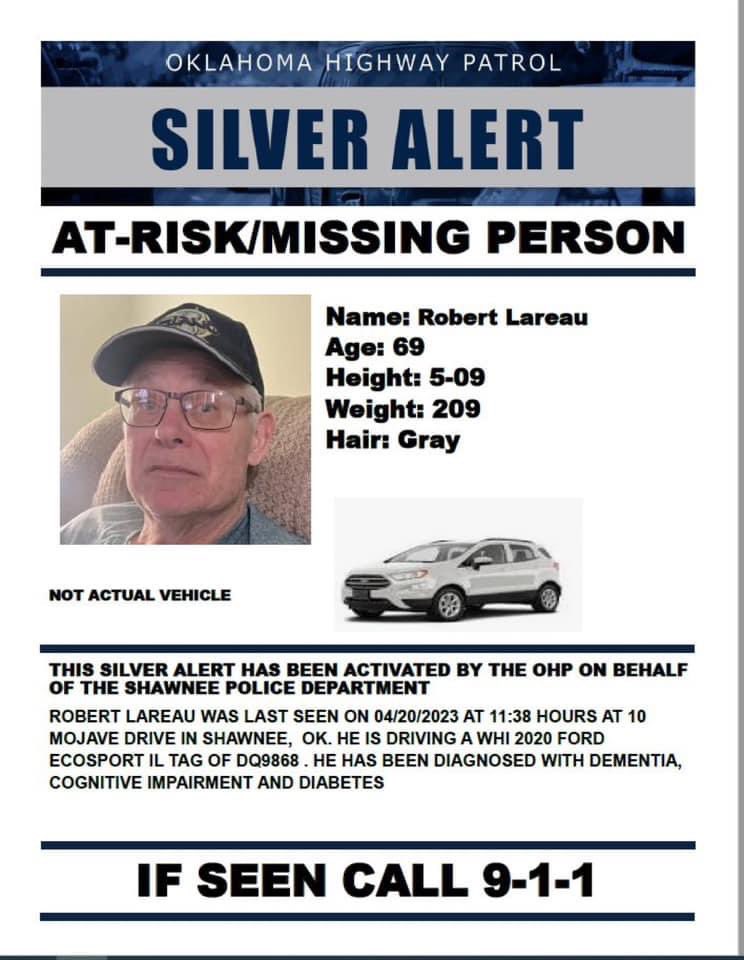 missingNamerica's tweet photo. Robert Lardeau🚨 SILVER ALERT 🚨 #BOLO 👀 Shawnee, OK https://t.co/PAy8fvHFu3