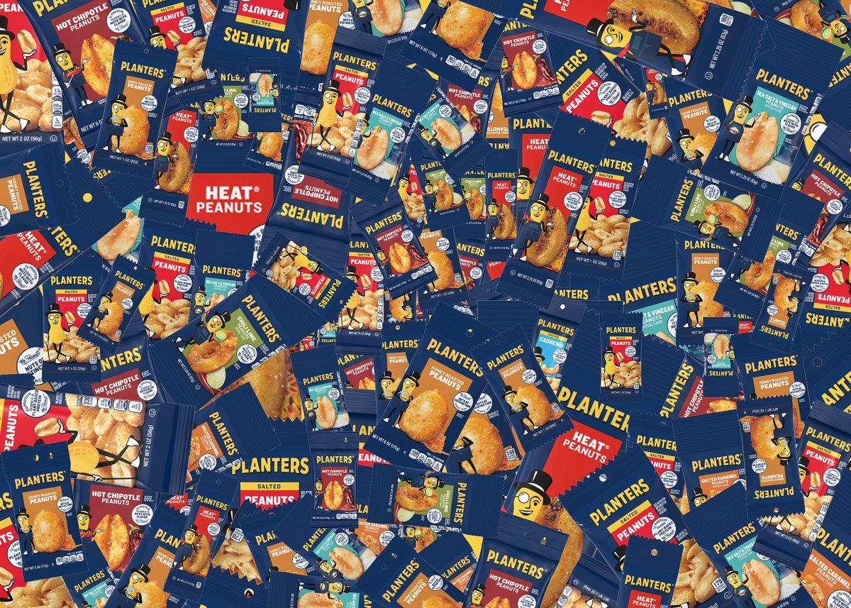 MrPeanut's tweet photo. Time to REALLY up the difficulty... find the bag of CASHEWS amongst all of the peanuts! 😈 https://t.co/RA4IUnXZV0