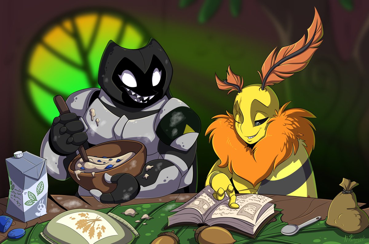 RetrosComs's tweet photo. Lovely commission for @huntertallonian of their bugfable OCs. <3 https://t.co/KbJFNzSd2q