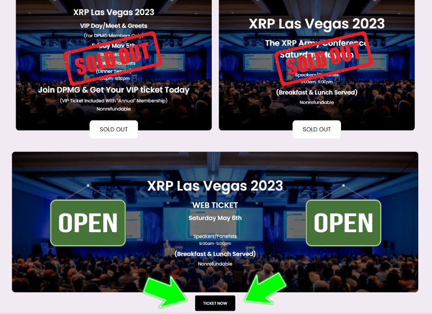 DigPerspectives's tweet photo. After an overwhelming response for more access. You spoke, we listened. Limitied time only get your #WEBTicket for #XRPLasVegas2023 Saturday`s Conference is 15 DAYS AWAY. Hurry Before We Close The Door! #RETWEET #XRPArmy
https://t.co/o0JY0qg48w https://t.co/avQUvZtCLr