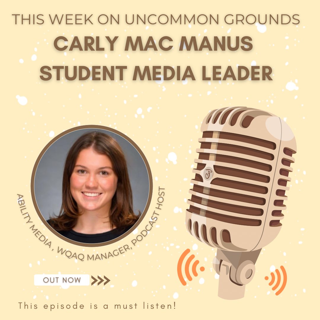 QUpodcasts (@qupodcasts) on Twitter photo Whether it’s covering the Super Bowl, co-hosting a podcast, or managing WQAQ <a href="/carlymacmanus/">carlymacmanus</a> puts great passion into her work! Check out this weeks episode of UnCOMMon grounds now.🎙️@QUSOCDean Whether it’s covering the Super Bowl, co-hosting a podcast, or managing WQAQ <a href="/carlymacmanus/">carlymacmanus</a> puts great passion into her work! Check out this weeks episode of UnCOMMon grounds now.🎙️@QUSOCDean