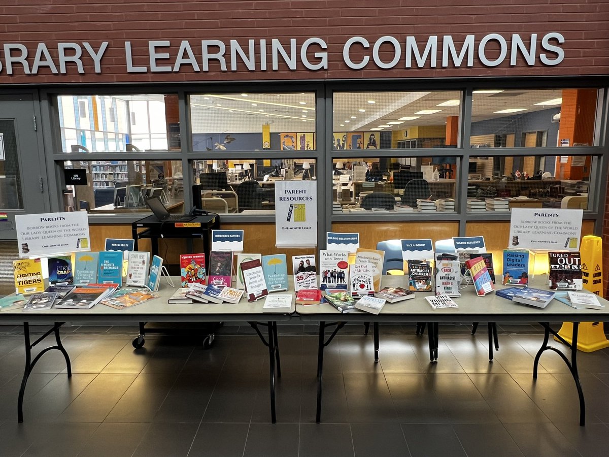 Parents of the @OLQWCA community, stop by the Library Learning Commons tonight for a chance to borrow parent resources #YCDSBLibraries