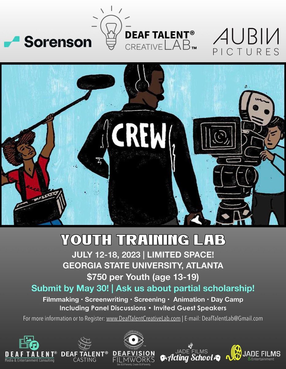 DeafShowRunner's tweet photo. UPDATED, regarding Deaf Talent®️ Creative Lab™️ summer program! We can't wait to announce our big sponsors! Stay tuned! We have extended the deadline for anyone who is interested.
https://t.co/37Swl0nJQJ
#DeafTalentCreativeLab #DeafTalentLab #DeafTalent®️ #DeafTalentMedia🎥🎬 https://t.co/nCLSHMacLP