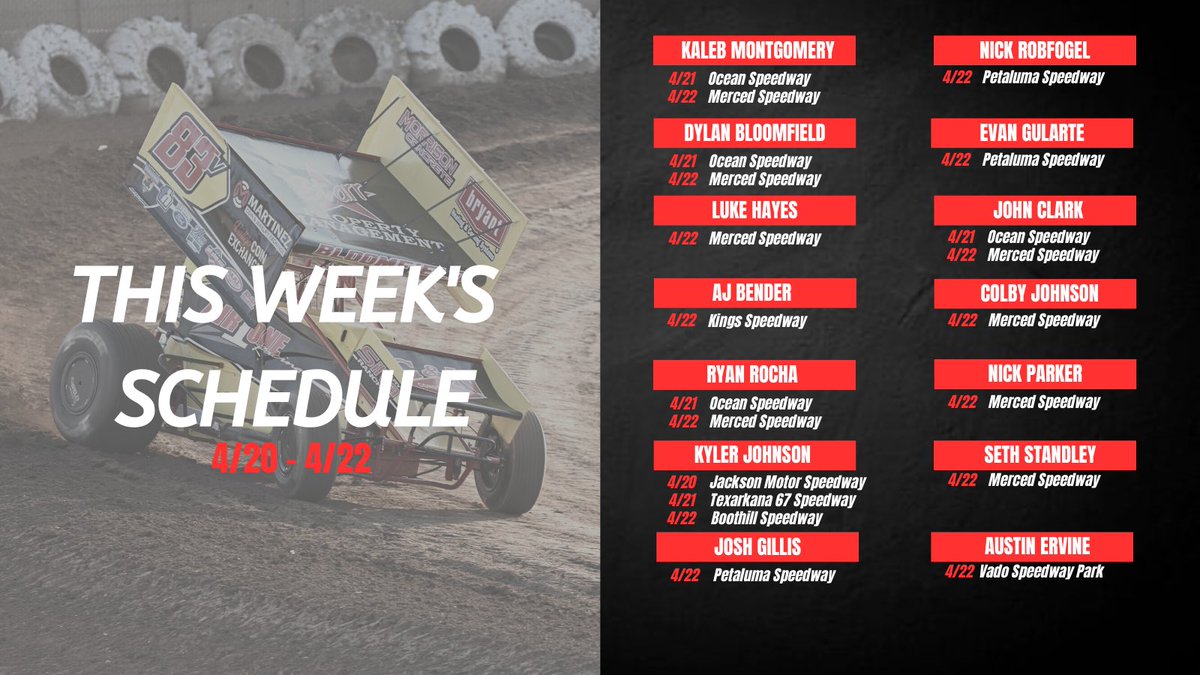 FastTimeMedia's tweet photo. Here is this Weekend’s Fast Time Media schedule!

It’s another busy one, as 1️⃣4️⃣ drivers are in action across the country! https://t.co/RaK6PEwiax