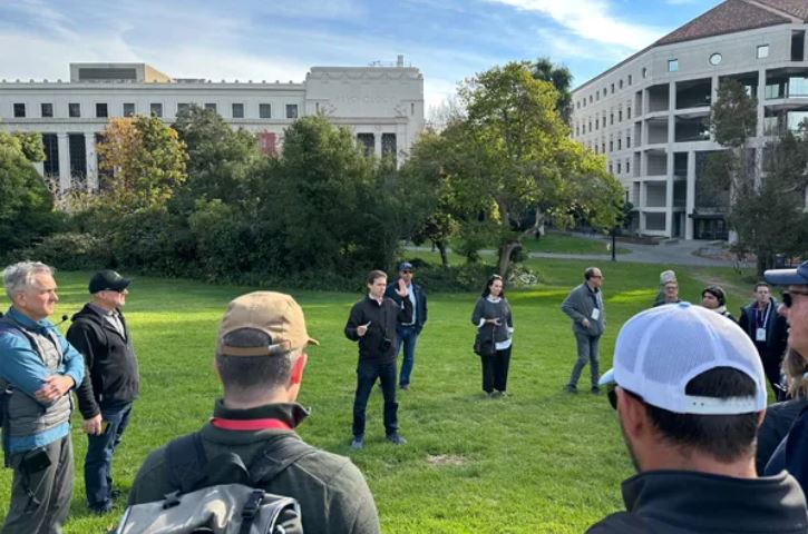 SherwoodEng's tweet photo. Check out the highlights of last year's @ASLANorCal  Campus Planning &amp; Design tours in the Bay Area. It featured John Leys alongside others during their campus tour at UC Berkeley. https://t.co/nQfdEuC8dt https://t.co/cRYTO3Uu5n