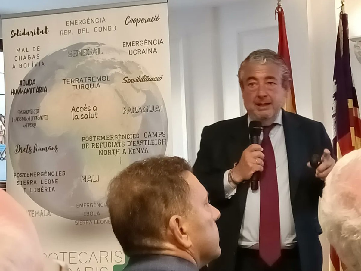 JuanMaGomezCs's tweet photo. 👏Enhorabuena @ApoSolidaris por la X Jornada Cooperació Sanitària a les Illes Balears, que en esta edición ha contado con la interesante e imperdible conferencia 'Gestión humanitaria de catástrofes naturales y conflictos bélicos' a cargo de Felix Puebla Linares,director #APROAFA https://t.co/a9739KWPKZ