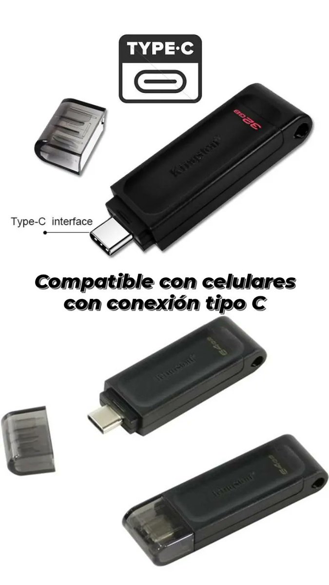 redescompch's tweet photo. 💥💥REINGRESO💥💥
Pendrive Kingston DT70 32 GB
Conexión: USB Tipo C
Compatible con USB 3.2 Gen 1
Diseñado para uso en dispositivos con conexión tipo C
Diseño sencillo y portatil

#computacion #pendrive #kingston #tipoc #dt70 https://t.co/Q4jYo9FgPP