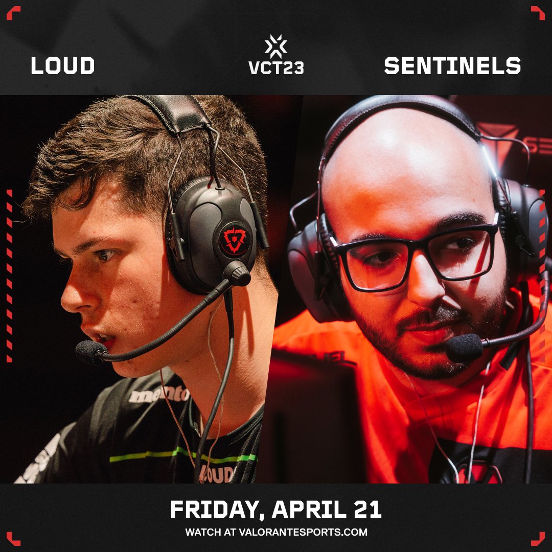 ValorantEsports's tweet photo. Former teammates face off! Can @Sentinels hand @LOUDgg their first loss of the season?

Don't miss #VCTAmericas Week 4: https://t.co/H7pUmuQsaU https://t.co/A2mg6lpc3z