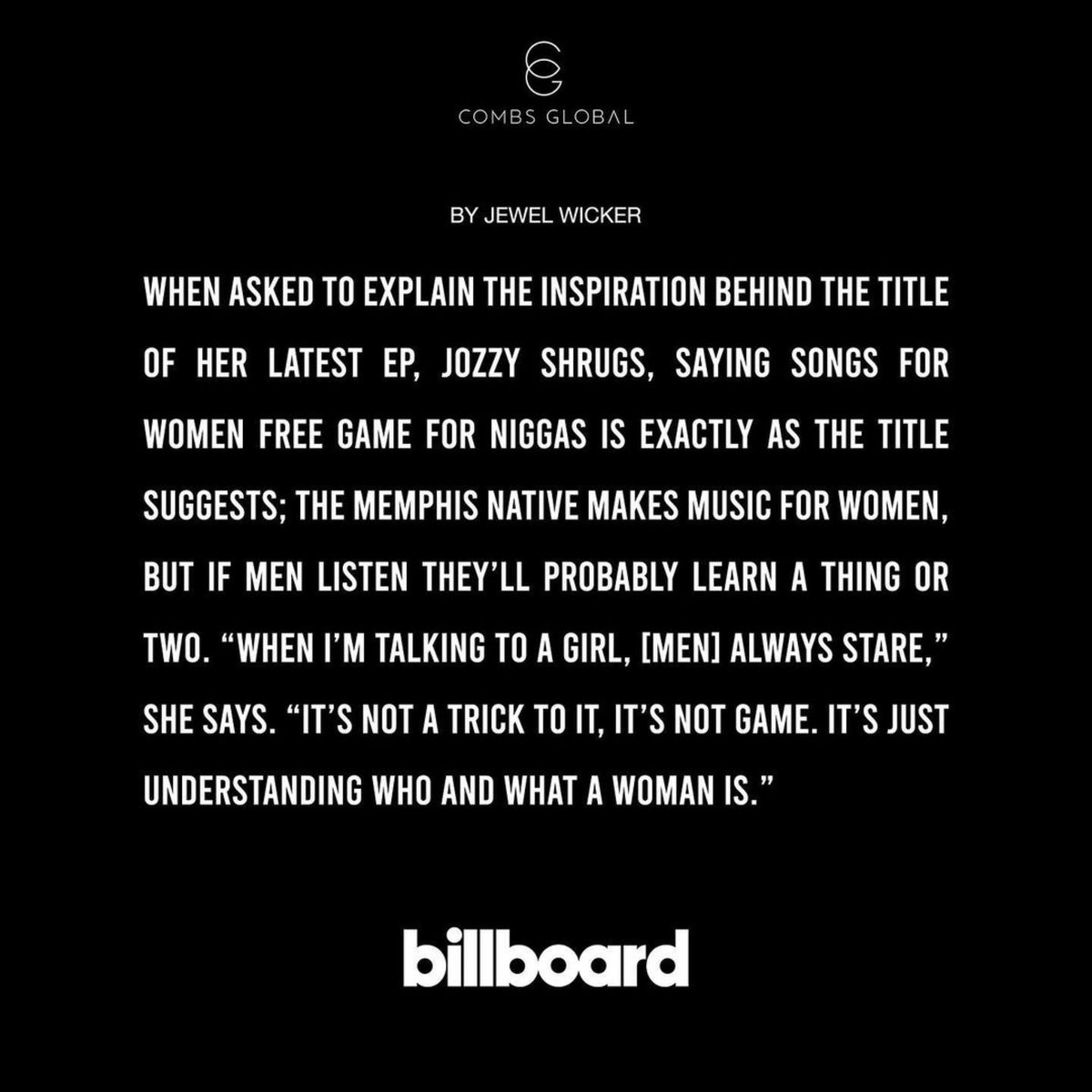 CombsGlobal's tweet image. Jozzy’s @Dopebyaccident Love Songs: How the acclaimed songwriter kickstarted her solo career with help from @Diddy. 

Read more on CombsGlobal.com