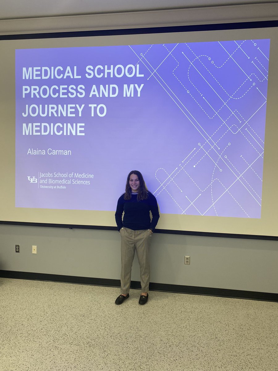 BtNVHealth's tweet photo. Class of 2018 alumna, Alaina Carman, spoke to current students this week about the pathway to medical school &amp; her personal experiences. Thanks &amp; congrats on your MA degree &amp; acceptance into UB med school! @BtNewVisions @CVCSDWarriors @HCSHORNETS https://t.co/jJ6yB5IW55