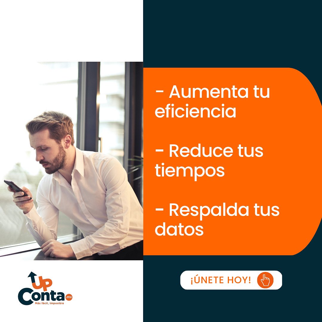 Únete a <a href="/upcontamx/">Upconta México</a> y disfruta de los beneficios de facturar con nuestro sistema totalmente en línea 

#upcontamx #facturacion #masfacilimposible