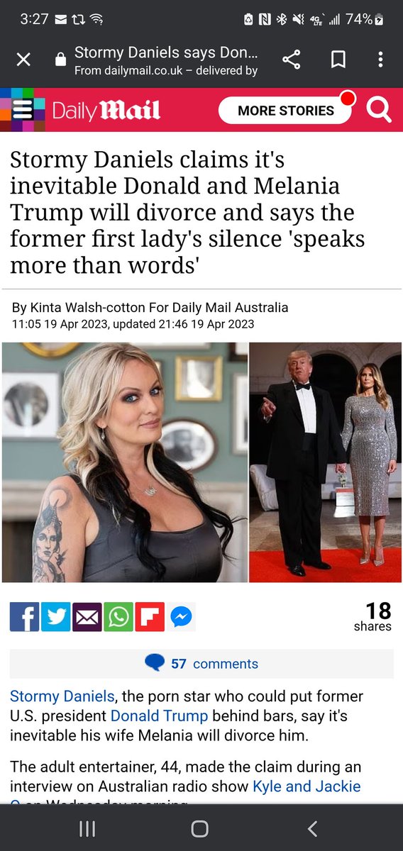 Chicago1Ray's tweet photo. Who else is hoping Melania files a defamation lawsuit against Stormy Daniels, for saying "it's inevitable they get divorced " on a morning show in Australia.... back up the Brinks truck folks, and Pass the Popcorn 🍿 https://t.co/awFNv2Sv8e