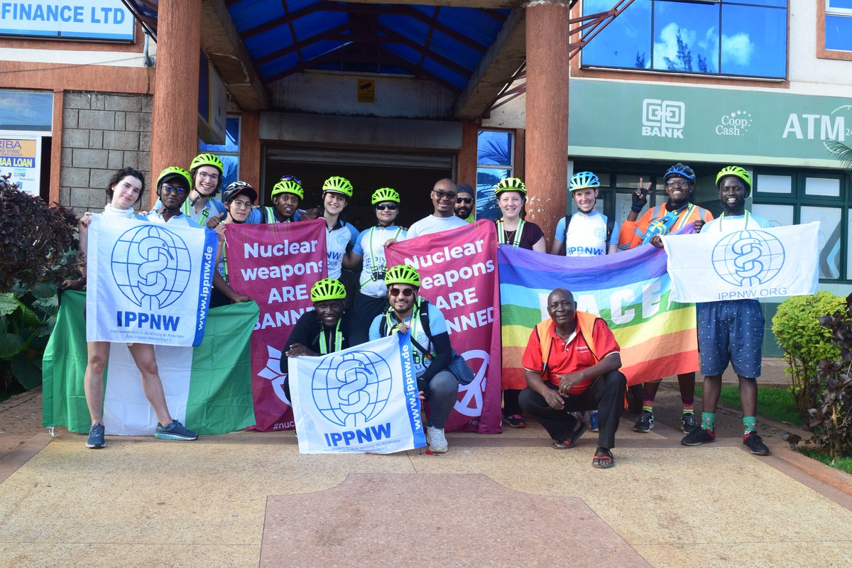 drbimalkhadka's tweet photo. IPPNW BIKETOUR KENYA 2023
Day 1: 122 km (#Nairobi to #Emali). During our ride, We engaged with the municipal manager (Mayor) of Emali,locals and students.
#ippnwbiketour2023
#ippnwbiketourkenya2023
#bikeforban
#healththroughpeace
#breakthechain
#disarmament
#climatecrisis https://t.co/315mRvPKyo