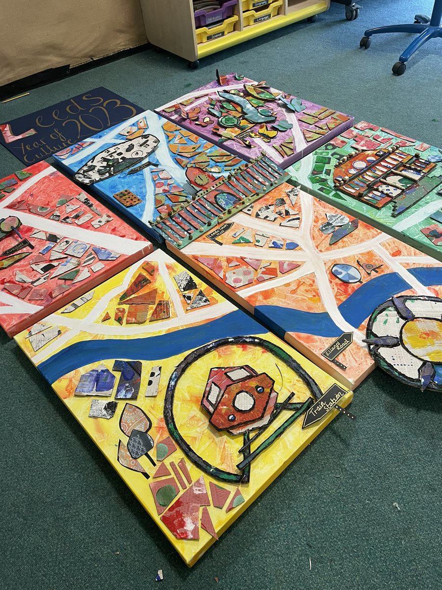 We finished! What a treat to be part of this project with <a href="/ArtRoundhay/">Art and DT at Roundhay's Primary Campus</a> as they celebrate <a href="/leeds_23/">Awethu Qwalana</a> the children have been amazing and I can’t wait to see it up on display!