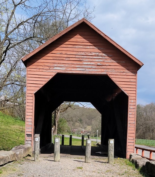 sammyig's tweet photo. Covered bridges are still one of my favorite places. This one is near the town where I live in WV. They are gateways between darkness and night, day and night. What is your favorite horror story featuring a covered bridge? #horrorstories #coveredbridges #moncounty #wv https://t.co/YiOq9CUAyb