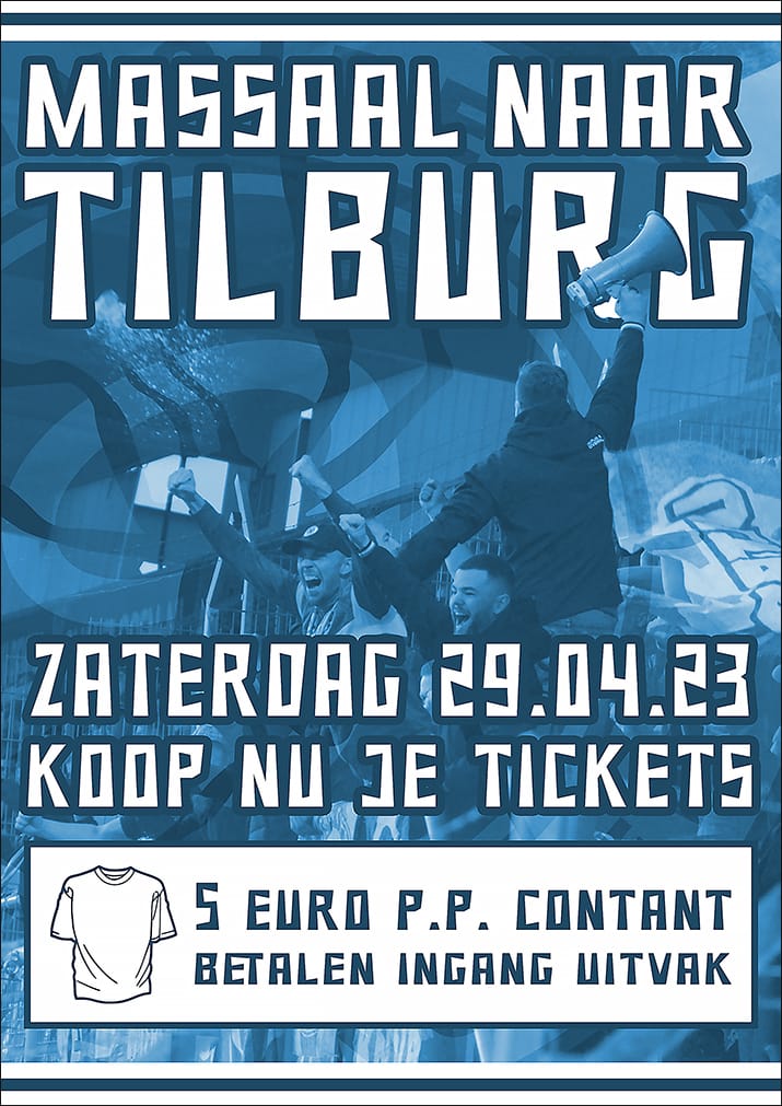 🗓📌 Zaterdag 29 april: Massaal naar Tilburg!